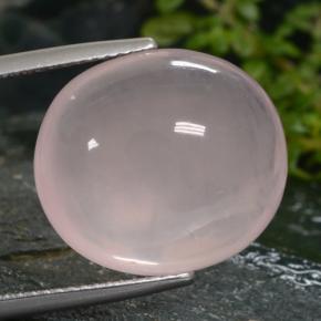 Quarzo rosa Rosa chiaro naturale da 14.67 ct, Taglio ovale, Traslucido