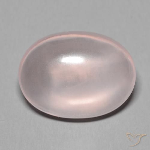 Quarzo rosa naturale rosa da 15,20 ct, taglio ovale, traslucido
