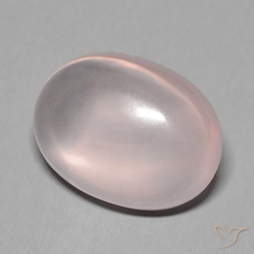 Quarzo rosa naturale rosa da 15,20 ct, taglio ovale, traslucido