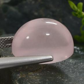 Quarzo rosa naturale rosa da 15,31 ct, taglio ovale, traslucido