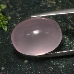 Quarzo rosa naturale rosa da 16,47 ct, taglio ovale, traslucido