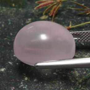 Quarzo rosa naturale rosa da 15,87 ct, taglio ovale, traslucido
