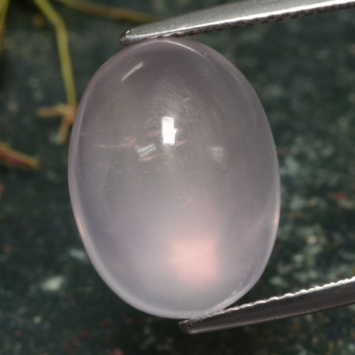 Quarzo rosa naturale rosa da 13,39 ct, taglio ovale, traslucido