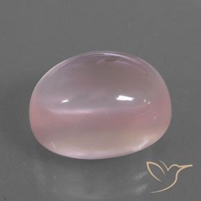Quarzo rosa Rosa chiaro naturale da 15.32 ct, Ovale, Trasparente/Traslucido