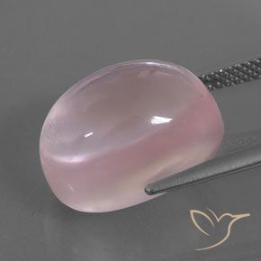 Quarzo rosa Rosa chiaro naturale da 15.32 ct, Ovale, Trasparente/Traslucido