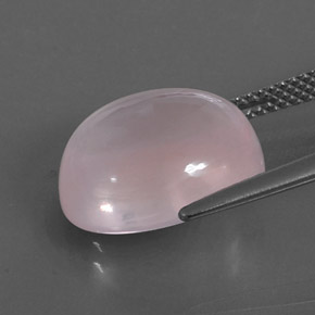 Quarzo rosa naturale rosa da 9,72 ct, trasparente, trasparente/traslucido