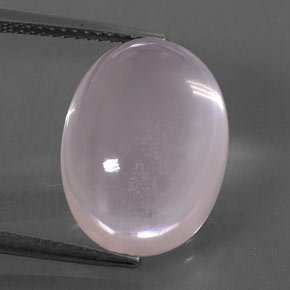 Quarzo rosa naturale rosa da 12,86 ct, taglio ovale, trasparente