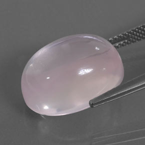 Quarzo rosa naturale rosa da 12,86 ct, taglio ovale, trasparente