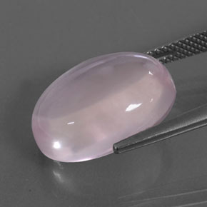 Quarzo rosa naturale rosa da 9,98 ct, taglio ovale, trasparente