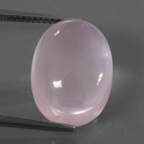 Quarzo rosa naturale rosa da 12,72 ct, taglio ovale, trasparente