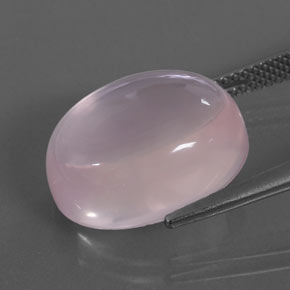 Quarzo rosa naturale rosa da 12,72 ct, taglio ovale, trasparente