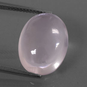Quarzo rosa naturale rosa da 10,77 ct, taglio ovale, trasparente