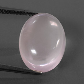 Quarzo rosa naturale rosa da 10,39 ct, taglio ovale, trasparente