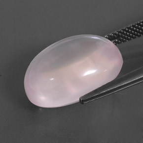 Quarzo rosa naturale rosa da 10,39 ct, taglio ovale, trasparente