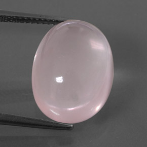 Quarzo rosa naturale rosa da 12,63 ct, taglio ovale, trasparente