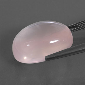 Quarzo rosa naturale rosa da 12,63 ct, taglio ovale, trasparente