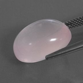 Quarzo rosa naturale rosa da 12,42 ct, trasparente, trasparente/traslucido