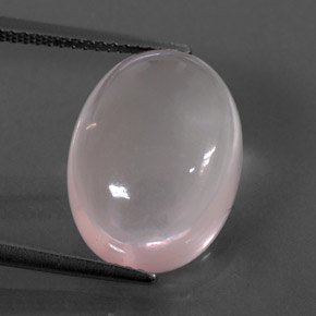 Quarzo rosa naturale rosa da 11,47 ct, taglio ovale, trasparente