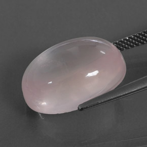 Quarzo rosa naturale rosa da 11,47 ct, taglio ovale, trasparente