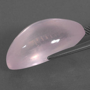 Quarzo rosa naturale rosa da 17,37 ct, trasparente, trasparente/traslucido