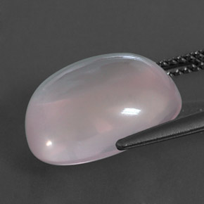 Quarzo rosa naturale rosa da 8,63 ct, taglio ovale, trasparente