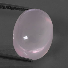 Quarzo rosa naturale rosa da 11,87 ct, taglio ovale, trasparente