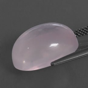 Quarzo rosa naturale rosa da 11,87 ct, taglio ovale, trasparente