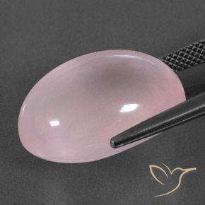 Quarzo rosa Rosa rosa naturale da 22.92 ct, Ovale, Trasparente