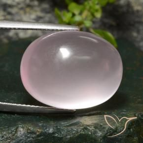 Quarzo rosa Rosa chiaro naturale da 26.89 ct, Ovale, Trasparente