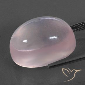 Quarzo rosa Rosa chiaro naturale da 21.17 ct, Ovale, Trasparente