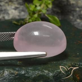 Quarzo rosa Rosa rosa naturale da 20.08 ct, Ovale, Trasparente