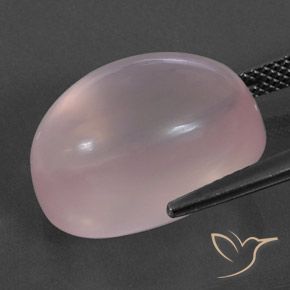 Quarzo rosa Rosa rosa naturale da 19.84 ct, Ovale, Trasparente/Traslucido
