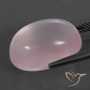 Quarzo rosa Rosa chiaro naturale da 18.41 ct, Ovale, Trasparente