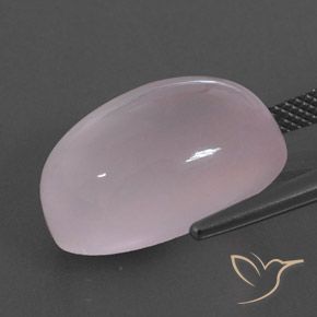 Quarzo rosa Rosa chiaro naturale da 17.36 ct, Ovale, Trasparente/Traslucido