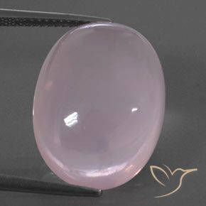 Quarzo rosa Rosa gomma da masticare naturale da 19.37 ct, Ovale, Trasparente