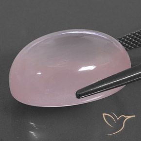 Quarzo rosa Light Pink  naturale da 24.85 ct, Ovale, Trasparente