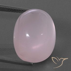 22.11ct Naturale Rosa gomma da masticare Quarzo rosa, Ovale, Trasparente/Traslucido