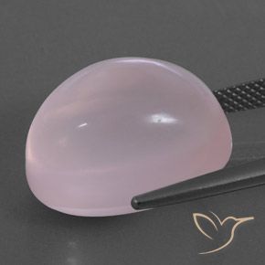 Quarzo rosa Rosa gomma da masticare naturale da 22.11 ct, Ovale, Trasparente/Traslucido