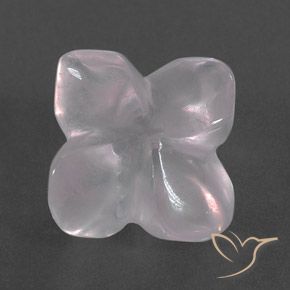 9.66ct Naturale Rosa Molto Chiaro Quarzo rosa, Taglio a fiore, Trasparente/Traslucido