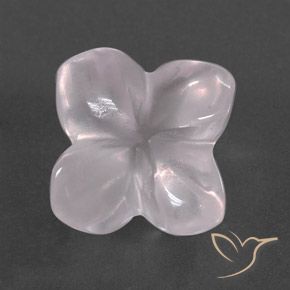 8.83ct Naturale Rosa molto chiaro Quarzo rosa, Taglio a fiore, Trasparente/Traslucido