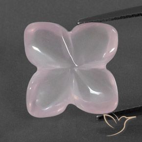 7.62ct Naturale Rosa molto chiaro Quarzo rosa, Taglio a fiore, Trasparente/Traslucido