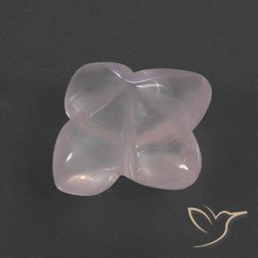 Quarzo rosa Rosa Molto Chiaro naturale da 8.04 ct, Taglio a fiore, Trasparente/Traslucido