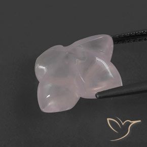 Quarzo rosa Rosa Molto Chiaro naturale da 8.04 ct, Taglio a fiore, Trasparente/Traslucido