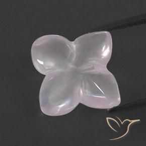 7.25ct Naturale Rosa Molto Chiaro Quarzo rosa, Taglio a fiore, Trasparente/Traslucido