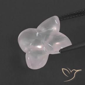 Quarzo rosa Rosa Molto Chiaro naturale da 7.25 ct, Taglio a fiore, Trasparente/Traslucido