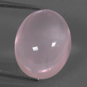 Quarzo rosa naturale rosa da 21,94 ct, taglio ovale, trasparente