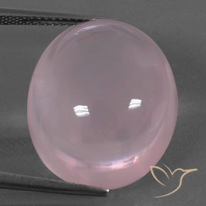 25.47ct Naturale Rosa medio rosa Quarzo rosa, Ovale, Trasparente