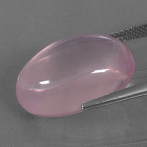 Quarzo rosa naturale rosa da 19,69 ct, taglio ovale, trasparente