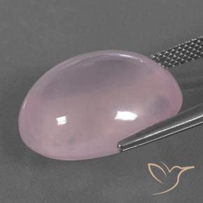 Quarzo rosa Rosa medio rosa naturale da 22.65 ct, Ovale, Trasparente