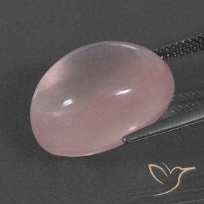 Quarzo rosa Rosa rosa naturale da 17.78 ct, Ovale, Trasparente